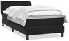 vidaXL Boxspringbett mit Matratze Schwarz 80x220 cm Samt 3317885 Bild 2