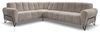 Beautysofa Ecksofa mit Metallbeine in schwarzer VOLARE L, mit höchstem Sitzkomfort, ohne Schlaffunktion Bild 4
