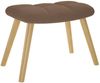 vidaXL Schaukelstuhl mit Fußhocker Braun Stoff 4016804 Bild 5