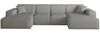 Wohnlandschaft Sofa U-Form CELES PREMIUM XS in Stoff Scala Grau Bild 2