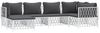 vidaXL 6-tlg. Garten-Lounge-Set mit Kissen Weiß Stahl 3186892 Bild 3