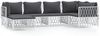 vidaXL 6-tlg. Garten-Lounge-Set mit Kissen Weiß Stahl 3186892 Bild 2