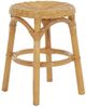 Krines Home Badhocker Hocker aus natürlichem Rattan Rattanhocker Beistell-Hocker Rund Ø 34cm, Schemel Badhocker Bild 1