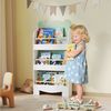 AIYAPLAY Kinderregal 3-stufiges Spielzeugregal mit Bärenthema, Bücherregal Kinder 1-tlg, für Bücher Spielzeug Kinderzimmer, 55 x 15 x 110 cm, Grün Bild 2
