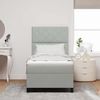 vidaXL LED Boxspringbett mit Matratze Hellgrau 90 x 190 cm Samt 3343346 Bild 4