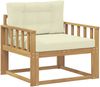 vidaXL Outdoor Mittelsofa Polyester Weiß 3439004 Bild 2