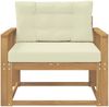 vidaXL Outdoor Mittelsofa Polyester Weiß 3439004 Bild 3