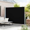 Seitenmarkise Ausziehbar, Balkon Sichtschutz 220x300 cm Schwarz Bild 3