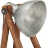 vidaXL Stehlampe Silbern E27 Mango Massivholz 320587 Bild 5