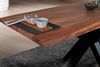 Esstisch Baumkante massiv Akazie Nussbaum 120 x 80 Spider-Gestell schwarz TIM 135655892 Bild 3