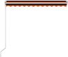 vidaXL Einziehbare Markise Handbetrieben 350 x 250 cm Orange und Braun 3051211 Bild 5