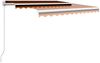 vidaXL Einziehbare Markise Handbetrieben 350 x 250 cm Orange und Braun 3051211 Bild 3