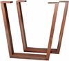 Esstisch Baumkante massiv Akazie nuss 240 x 100 V-Holzgestell nussbaumfarben GIRONA 137800207 Bild 5