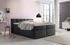 Furniture for Friends Doluna Valina Boxspringbett 180x200 cm H3 in Anthrazit niedriges Kopfteil 90 cm Ideal für Dachschrägen inkl. Visco Topper + 7 Zonen Taschenfederkern-Matratze Bild 2