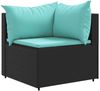vidaXL 7-tlg. Garten-Lounge-Set mit Kissen Schwarz Poly Rattan 3308148 Bild 3