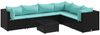 vidaXL 7-tlg. Garten-Lounge-Set mit Kissen Schwarz Poly Rattan 3308148 Bild 2