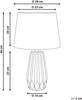 Tischlampe MONTAGUA Keramik Grau Bild 2