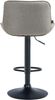 Barhocker RAGAD - Stoff Taupe 49x51x85 cm Schwarz | Barstuhl Höhenverstellbar Mit Lehne Drehbar Tresenhocker Tresenstuhl Kneipenhocker Kneipenstuhl Bild 5