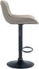 Barhocker RAGAD - Stoff Taupe 49x51x85 cm Schwarz | Barstuhl Höhenverstellbar Mit Lehne Drehbar Tresenhocker Tresenstuhl Kneipenhocker Kneipenstuhl Bild 3