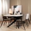 Bronx71 Esszimmerstuhl Trevi Stoff off white/braun Bild 5