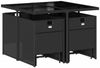 vidaXL 9-tlg. Garten-Essgruppe mit Kissen Schwarz Poly Rattan 3277721 Bild 3