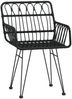 vidaXL Gartenstühle 2 Stk. mit Armlehnen Schwarz 56x64x80 cm PE-Rattan 319427 Bild 3