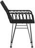 vidaXL Gartenstühle 2 Stk. mit Armlehnen Schwarz 56x64x80 cm PE-Rattan 319427 Bild 5