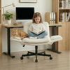 Leawin Drehstuhl Bürostuhl ergonomisch mit breitem Sitz & 5-fach Armlehnen, Schreibtischstuhl mit Chenille-Bezug, Rollen & 150 kg Bild 2