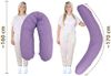 Amilian Stillkissen XXL 170 cm - Schwangerschaftskissen & Seitenschläferkissen mit Bezug, - Lagerungskissen - Nursing Pillow - Pregnancy Pillow, mit Füllung, Schlafkissen für Seitenlage - Körperkissen Bild 2