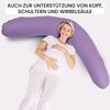 Amilian Stillkissen XXL 170 cm - Schwangerschaftskissen & Seitenschläferkissen mit Bezug, - Lagerungskissen - Nursing Pillow - Pregnancy Pillow, mit Füllung, Schlafkissen für Seitenlage - Körperkissen Bild 3