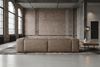 KAWOLA Sofa CELESTE 4-Sitzer mit Hocker Lederfaserstoff anthrazit 72 x 114 x 302 cm Bild 4
