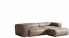 KAWOLA Sofa CELESTE 4-Sitzer mit Hocker Lederfaserstoff anthrazit 72 x 114 x 302 cm Bild 3