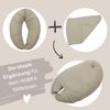 HOBEA-Germany Stillkissenbezug Baby Lagerungsbezug Waffelmuster taupe, 100% BIO Baumwolle Bild 2