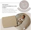 HOBEA-Germany Stillkissenbezug Baby Lagerungsbezug Waffelmuster taupe, 100% BIO Baumwolle Bild 3