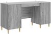 vidaXL Schreibtisch Graues Sonoma 142,5 x 50 x 75 cm Holzwerkstoff 3414600 Bild 2