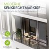 Juskys Senkrechtmarkise Barbados 100x310 cm - Sonnenschutz, Sichtschutz, ausziehbar, Klemmmarkise, ohne Bohren, wetterfest, wasserabweisend - Grau Bild 2