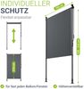 Juskys Senkrechtmarkise Barbados 100x310 cm - Sonnenschutz, Sichtschutz, ausziehbar, Klemmmarkise, ohne Bohren, wetterfest, wasserabweisend - Grau Bild 5