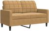 vidaXL 3-tlg. Sofagarnitur mit Kissen Braun Samt 3278408 Bild 5