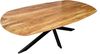 Esszimmertisch Oval 160 x 85 cm Akazienholz massiv natur Spider-Gestell schwarz RAMA 136979276 Bild 2