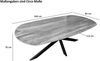 Esszimmertisch Oval 160 x 85 cm Akazienholz massiv natur Spider-Gestell schwarz RAMA 136979276 Bild 3