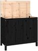 vidaXL Wäschetruhe Schwarz 88,5x44x76 cm Massivholz Kiefer 823583 Bild 2