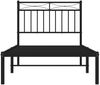 vidaXL Bettgestell mit Kopfteil, Metall, Schwarz, 90x190 cm Bild 5