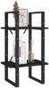 vidaXL Bücherregal 2 Böden Schwarz 40x30x70 cm Massivholz Kiefer 806416 Bild 4
