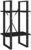 vidaXL Bücherregal 2 Böden Schwarz 40x30x70 cm Massivholz Kiefer 806416 Bild 2