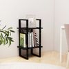 vidaXL Bücherregal 2 Böden Schwarz 40x30x70 cm Massivholz Kiefer 806416 Bild 3