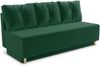 Schlafsofa Mico - Sofa mit Bettkasten, Couch mit Schlaffunktion, Bettfunktion, Bettsofa mit Bonell-Ferderkern, Velours (Grün (Kronos 19)) Bild 2