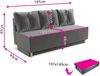 Schlafsofa Mico - Sofa mit Bettkasten, Couch mit Schlaffunktion, Bettfunktion, Bettsofa mit Bonell-Ferderkern, Velours (Grün (Kronos 19)) Bild 5
