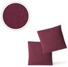 Jersey Kissenbezug, 2er Set, Baumwolle, Bordeaux, 80x80 cm Bild 2