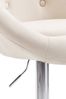 CLP Barhocker London V2 Stoff drehbar und höhenverstellbar,creme chrom Bild 5