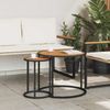vidaXL Kaffeetisch Set 2 pcs Natürlich und Schwarz 55 x 55 x 45 cm 42026684 Bild 3
